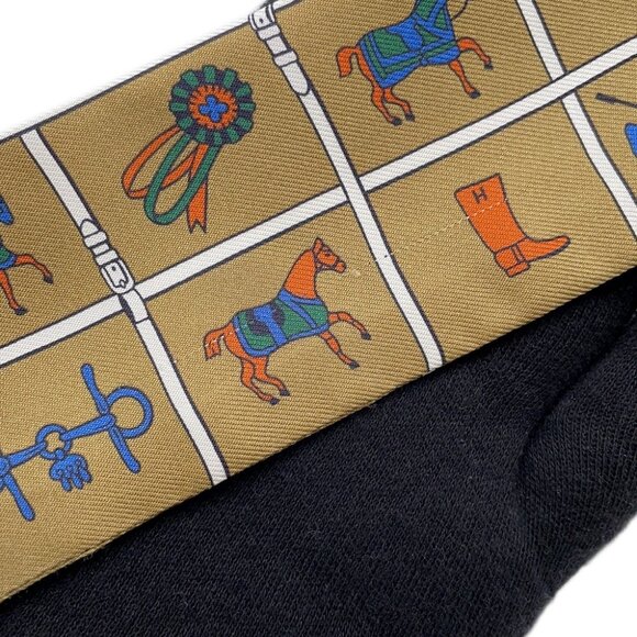 HERMES Twilly Couvertures et Tenues de jour Silk100% Mordre/Blanc/Blue - Picture 8 of 9